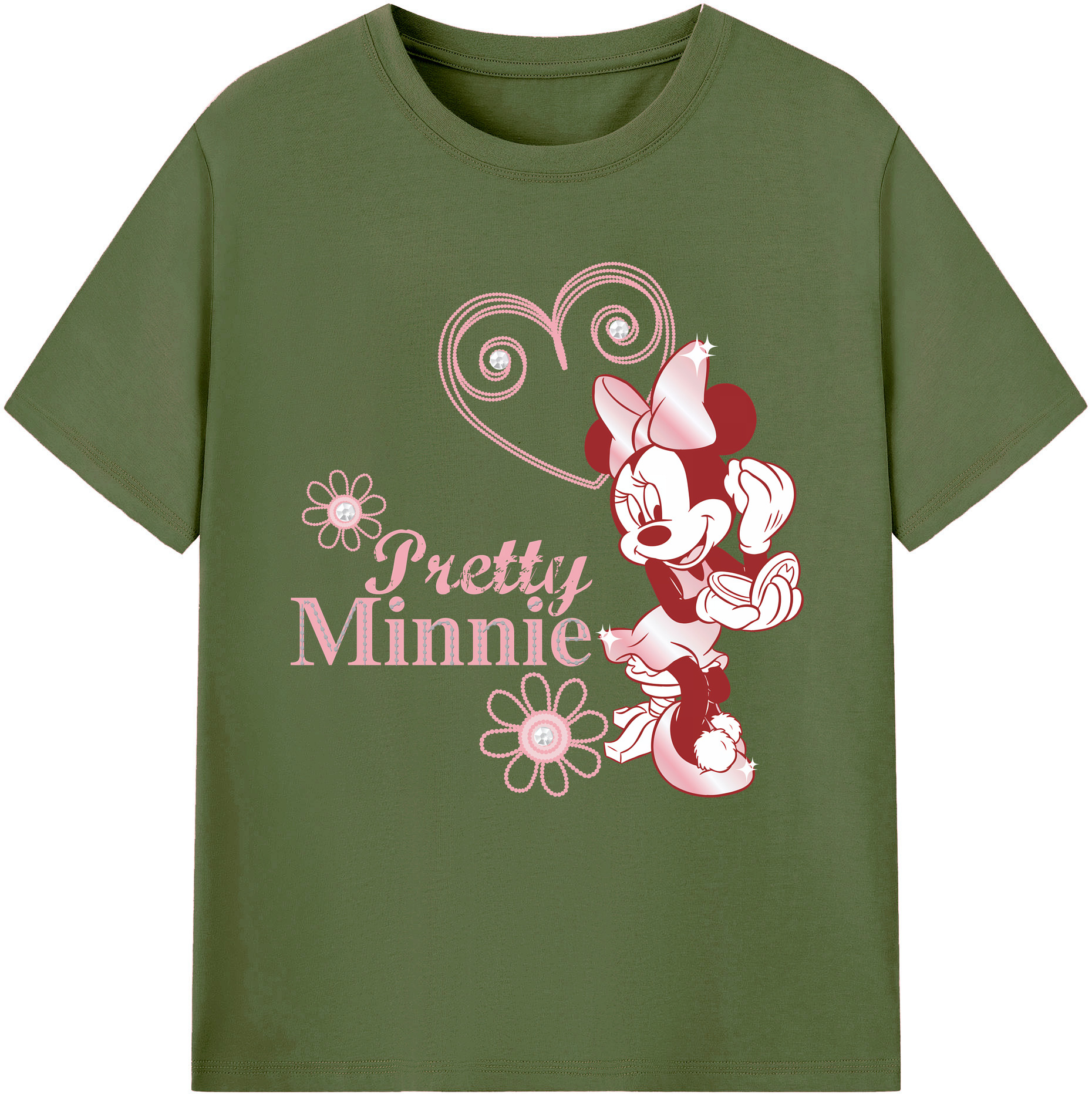 （画像用） ミッキーマウス Mickey Mouse 綿100％半袖Tシャツ（フロントプリント）